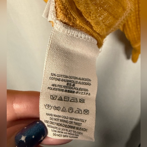 We The Free South Side Thermal Top in Sunflower Yellow Medium Oversize - Picture 8 of 10